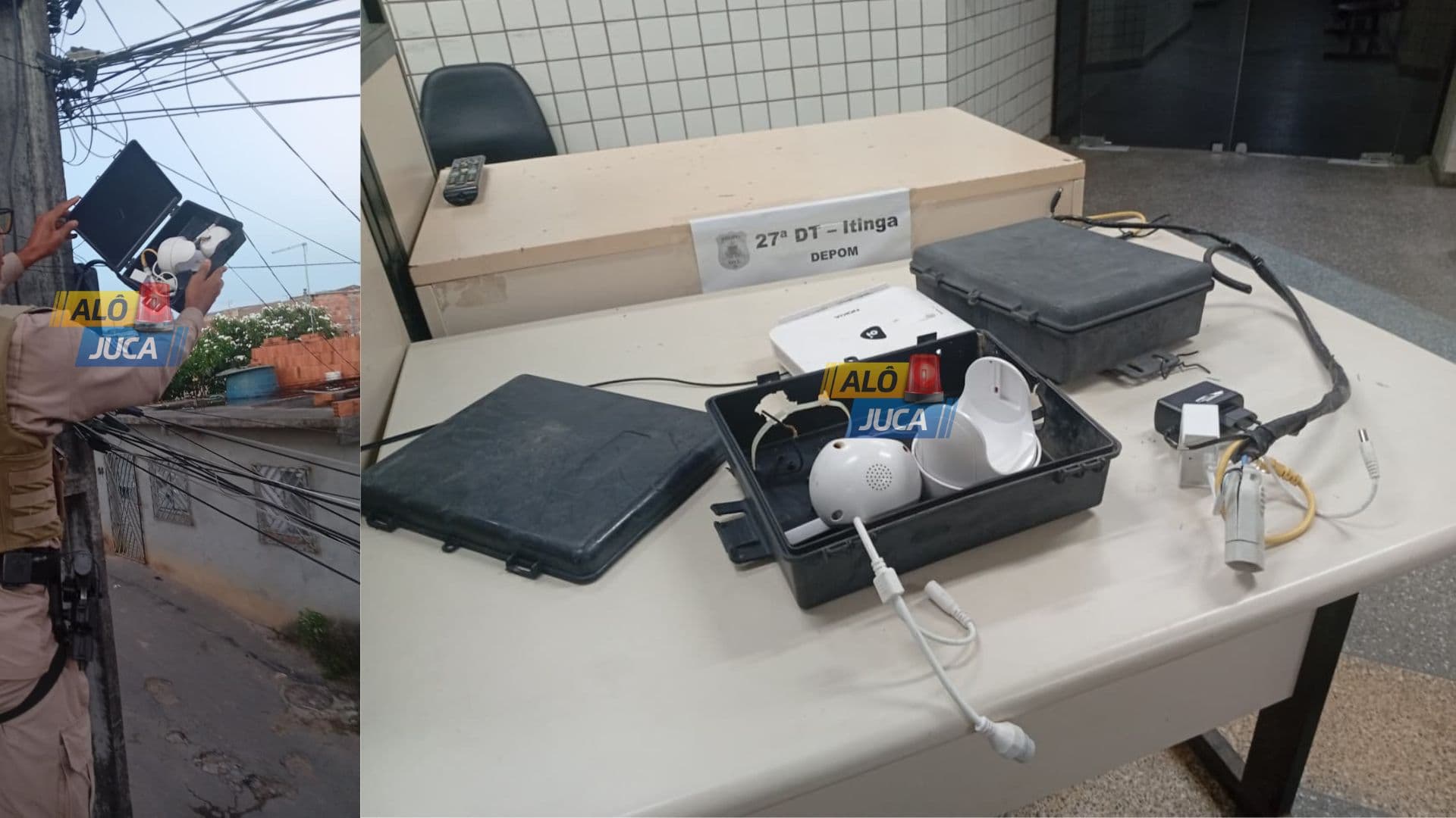 Imagem de ZERO VIGILÂNCIA: PM remove câmeras clandestinas utilizadas pelo tráfico em Lauro de Freitas