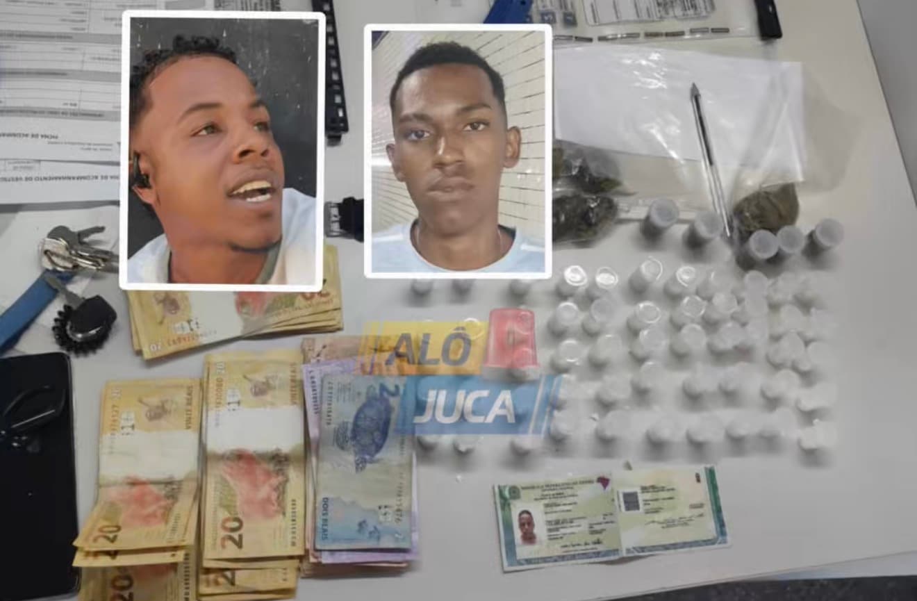 Imagem de Dupla é presa em flagrante com porções de maconha e cocaína na rua das Frutas, na Joana Angélica